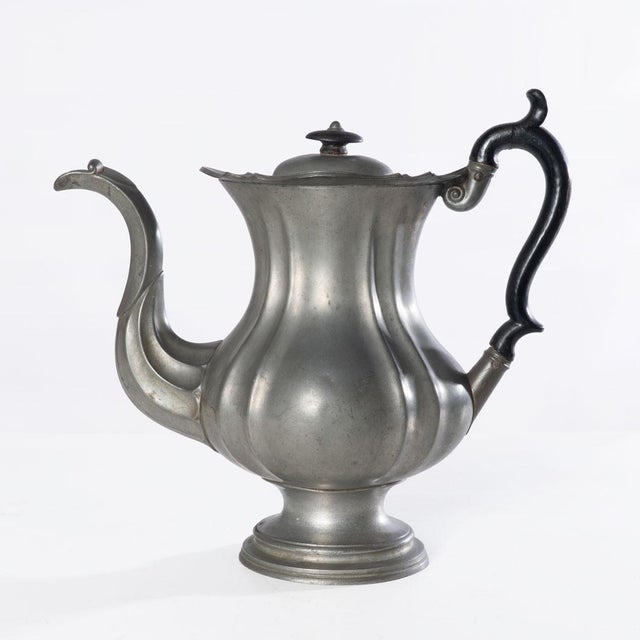 Early 19th Century 1830's Dixon & Son Pewter Coffee Pot, Creamer and Sugar For Sale - Image 5 of 18