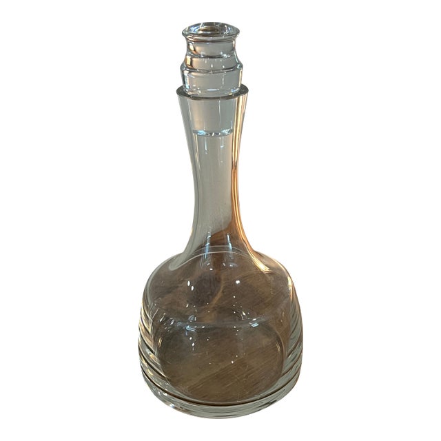 Vintage Rosenthal German Crystal Decanter With Stopper Mid-Century Modern Barware For Sale