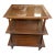1960s Barbara Baker Style 3 Tier Square Wood & Glass Top Table W/ Columns & on Castors For Sale