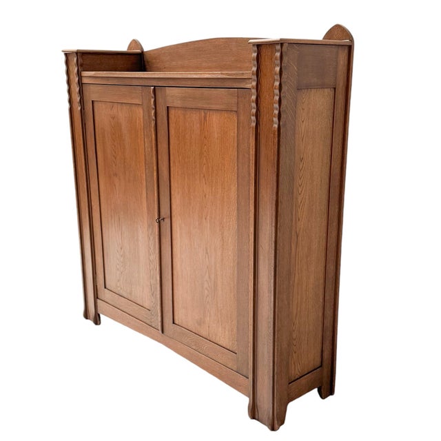 Magnificent and rare Art Deco Amsterdamse School bookcase. Design by Piet Kramer. Striking Dutch design from around 1916....