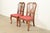 Queen Anne Baker Furniture Style Queen Anne Solid Walnut Side Chairs or Dining Chairs, Pair For Sale - Image 3 of 14