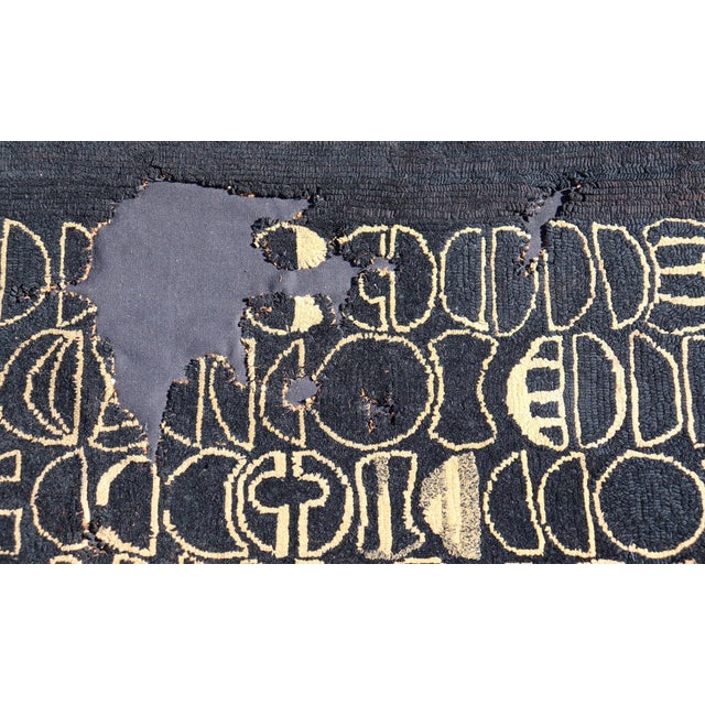Early 20 Century American Hooked Rug With Inspired by Modern Art 4'8 X 7'2 For Sale - Image 9 of 16