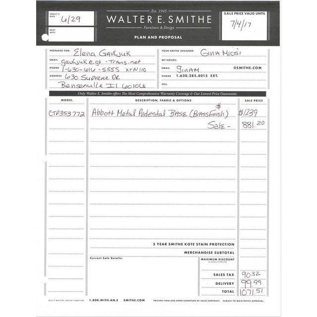 Early 21st Century Abbott Pedestal Table by Bernhardt For Sale - Image 5 of 6