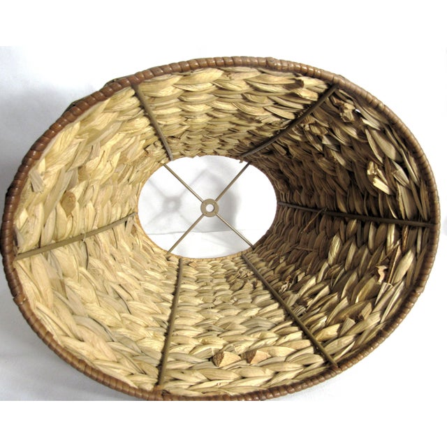 Mid 20th Century 10" Water Hyacinth Woven Lamp Shade For Sale - Image 11 of 11