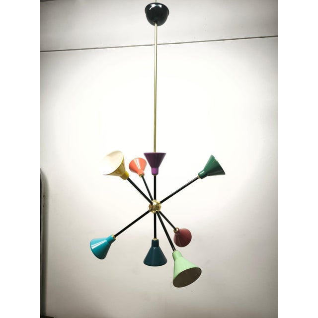 Vintage Metal Sputnik Light, 1960s For Sale - Image 6 of 17