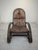 Italian rattan armchair, natural leather, 1960s design This unique Italian lounge armchair from the 1960s combines the...