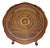 Chippendale Round Side Table with Shelf Wicker and Glass by Ilse Möbel, 1960s For Sale