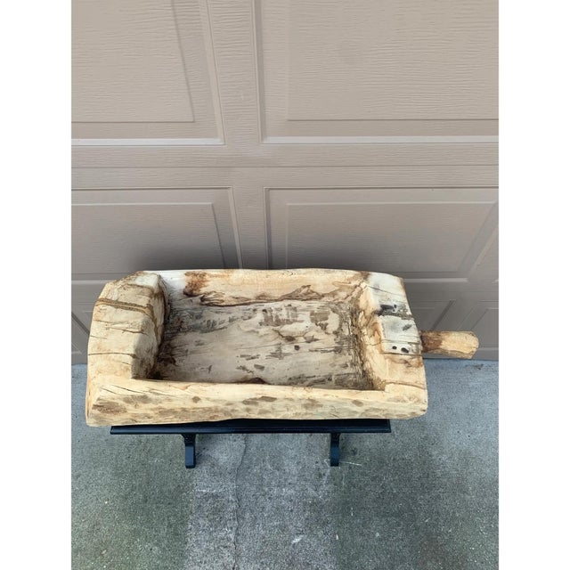 Mid 19th Century 19th Century French Rustic Dough Trough With Timeworn Patina For Sale - Image 5 of 12