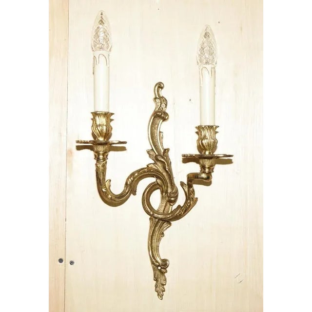 Exquisite pair of large circa 1920-1940'S gilt bronzed French wall sconce Candle lamps These came from my favorite...