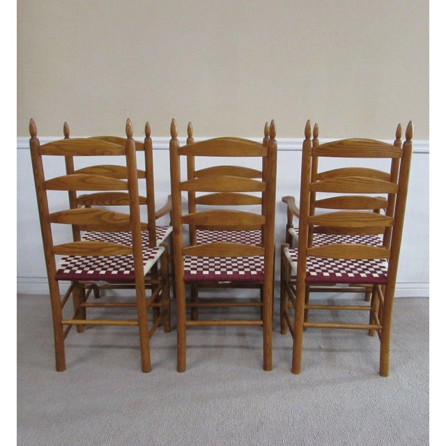 Athol Mission Oak Dining Set, Table & Ladderback Chairs 7 Pieces