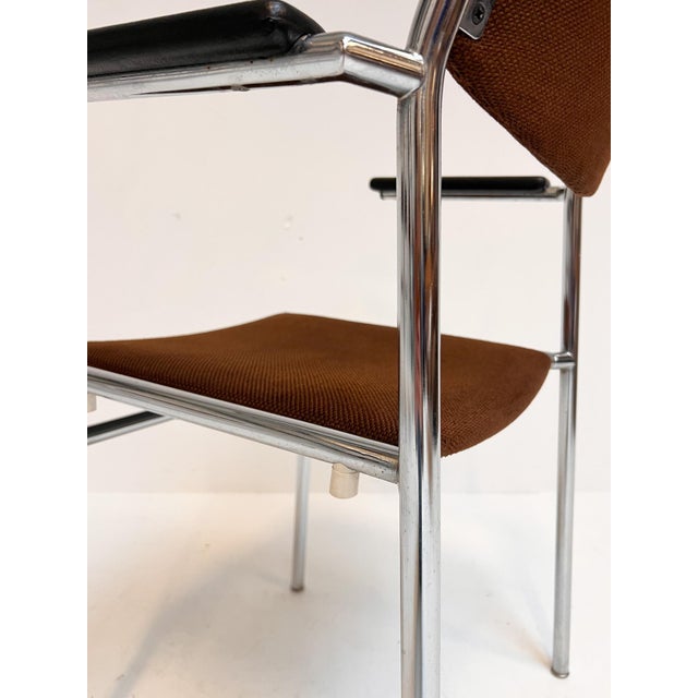 Rust Brown Stackable Chairs by Gijs Van Der Sluis, 1970s, Set of 6 For Sale - Image 15 of 18