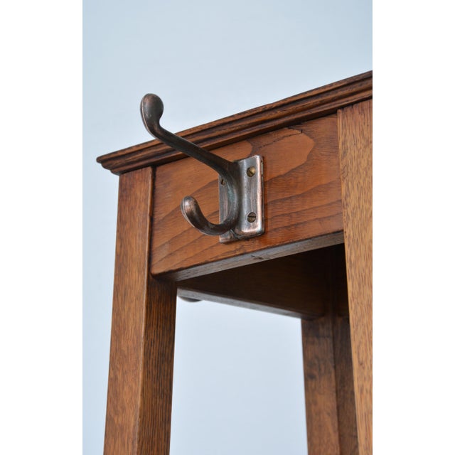 English Arts and Crafts Oak Coat Stand from Astrola, 1930s For Sale - Image 4 of 18