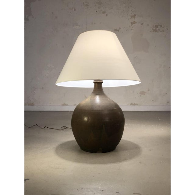Vintage French Brutalist Ceramic Table Lamp from La Borne, 1970s For Sale - Image 10 of 12