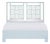 Finn Platform Bed Queen - Light Blue For Sale