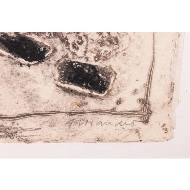Paper 1970s Signed Carborundum Etching on Paper from Otage et Rouge Series by James Coignard For Sale - Image 7 of 12