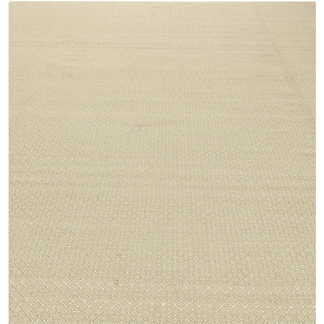 Modern Geometric Beige Flat Weave Viscose Rug by Doris Leslie Blau For Sale - Image 4 of 7