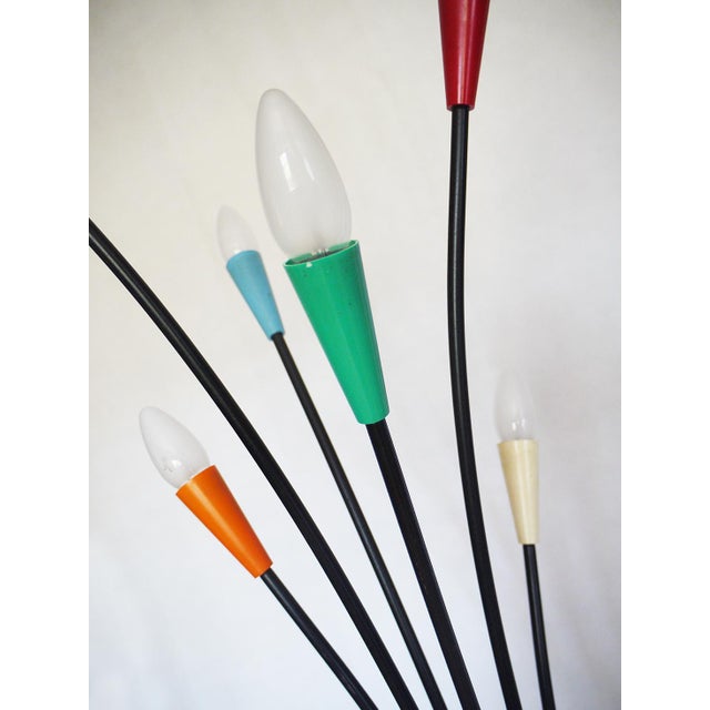 Stilnovo Mid-Century Multicolored Sputnik Floor Lamp, 1950s For Sale - Image 4 of 6