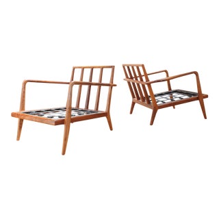 Mid Century Modern Mel Smilow Solid Teak Lounge Chair For Sale