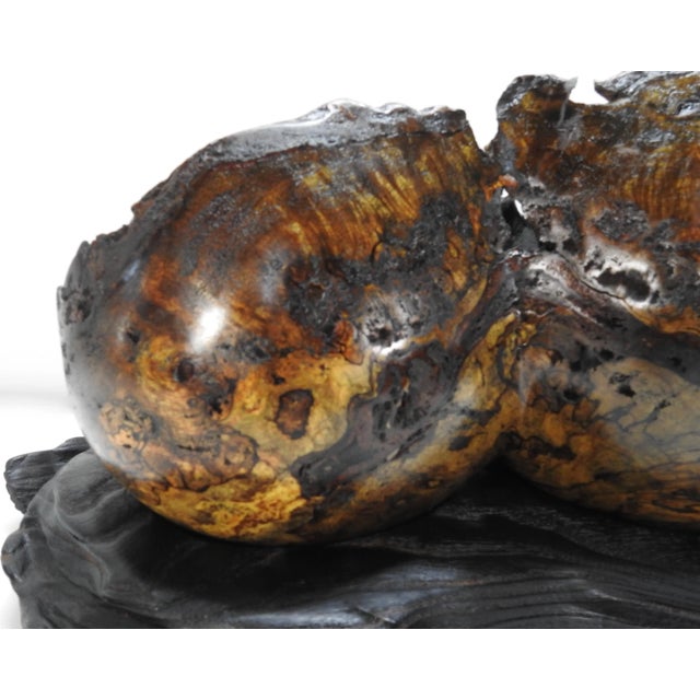 Black Brad Sells Aloha Series No. 38 Mango Burl Bowl on Stand For Sale - Image 8 of 11