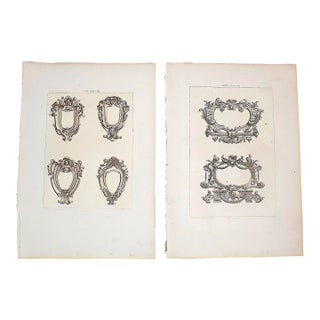 Antique 19th Century French Louis XIII Architectural Imperial Folio Size Lithographs by Crispin De Passe - a Pair For Sale