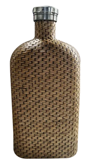 Vintage Wicker Woven Flask, 1930