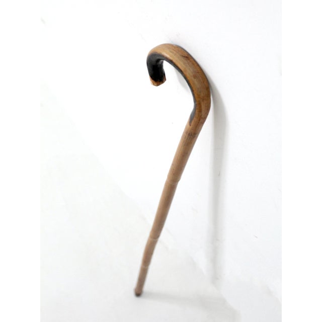 Brown Antique Bamboo Cane For Sale - Image 8 of 8