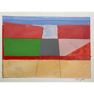 "Lake Series" Contemporary Original Abstract Landscape Oil Painting by Bryan Young For Sale