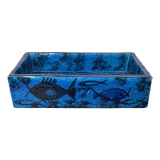 Mid-Century Modern Pesce Fish Studio Pottery Bowl by Aldo Londi for Bitossi, Italy, 1960s For Sale