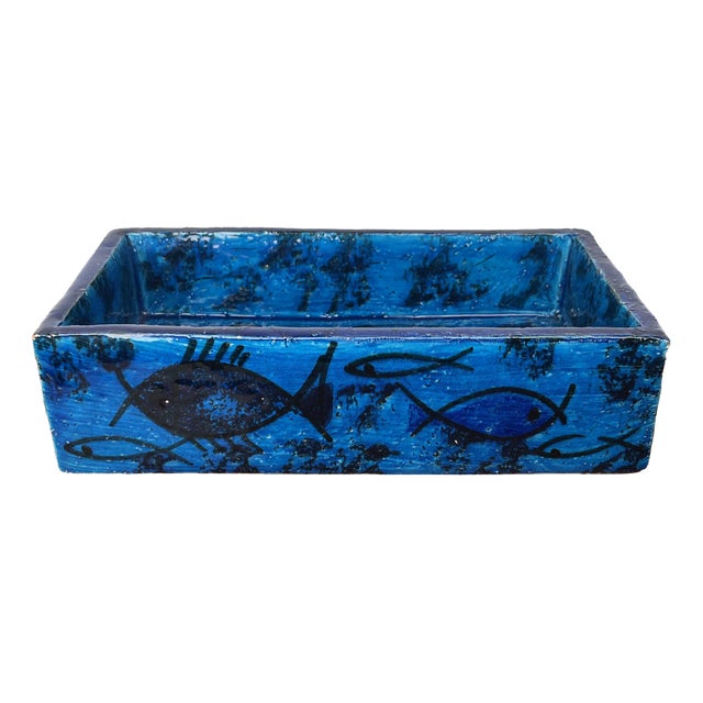 Mid-Century Modern Pesce Fish Studio Pottery Bowl by Aldo Londi for Bitossi, Italy, 1960s For Sale