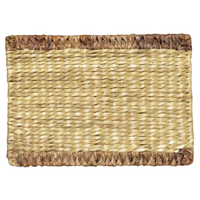 Woven Seagrass Accent Table For Sale - Image 4 of 4