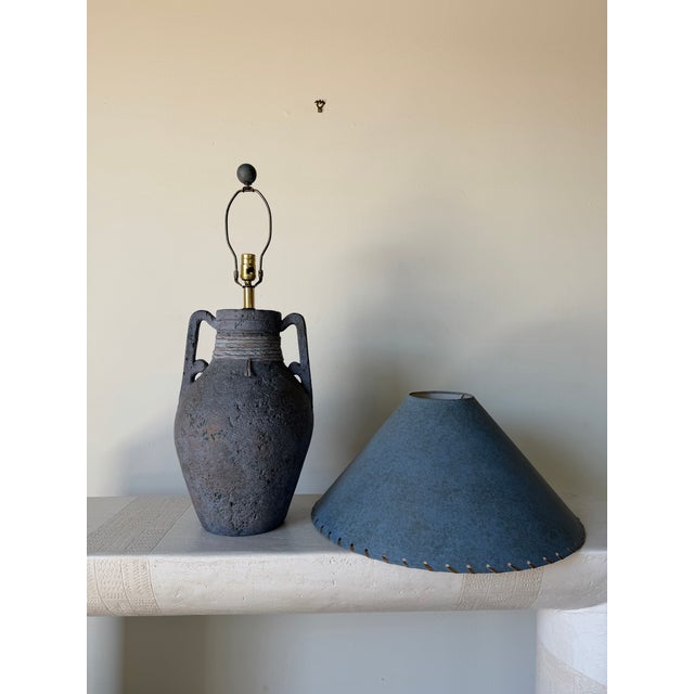 Vintage 1980s Lee Reynolds Signed Southwestern Organic Textured Table Lamp For Sale - Image 10 of 12
