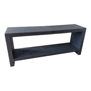 Grasscloth Painted Console Table For Sale