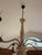 Antique White Spanish Colonial Style Iron & Carved Wood Five-Light Chandelier For Sale - Image 8 of 9