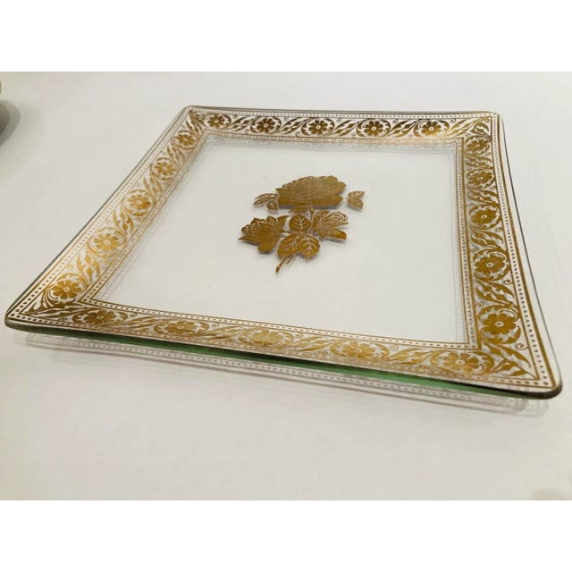 Vintage Gold Leaf Glass Dish 1960's Georges Briard Style For Sale - Image 13 of 13