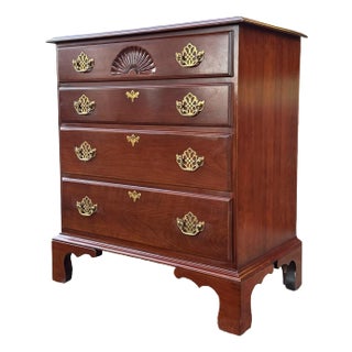 Harden Furniture Georgian Four Drawer Cherry Chest For Sale