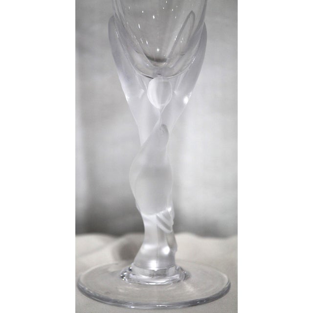 Art Deco 1990s Retired Carl Faberge "Kissing Doves" Art Deco Champagne Flutes - a Pair For Sale - Image 3 of 11
