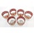 Red Superb Culver Red Paisley 22k Gold Glassware Set of 6 Mid Century 1960s For Sale - Image 8 of 10