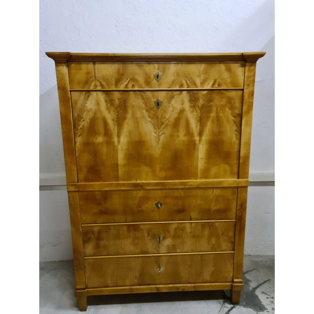 Biedermeier Cherry Secretaire For Sale - Image 13 of 13