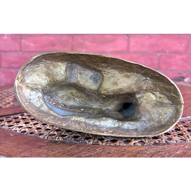 Metal Vintage Hollow Cast Brass Doe and Fawn Sculpture For Sale - Image 7 of 7