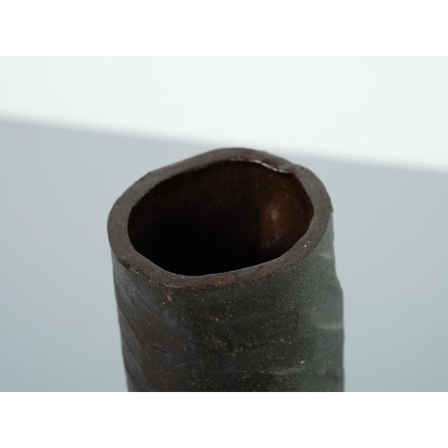 Black Danish Studio Ceramic Vase, 1960s For Sale - Image 8 of 9
