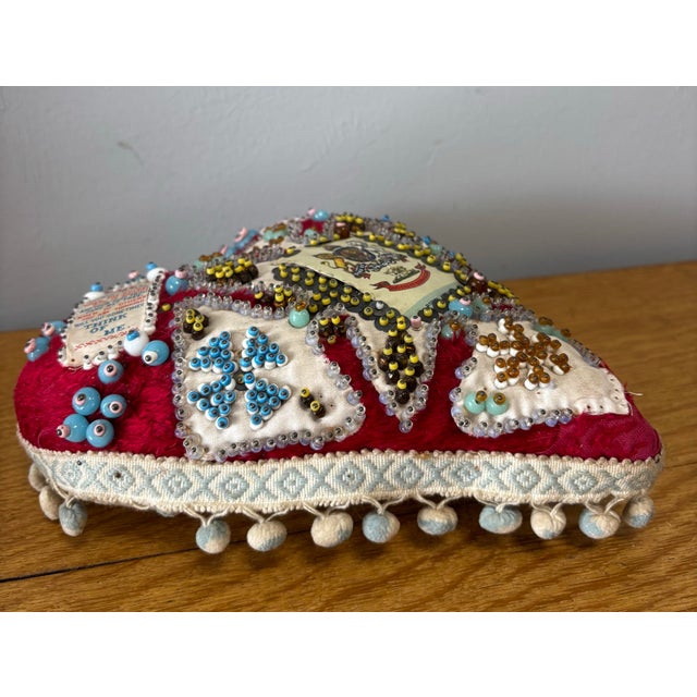 Antique English Ww1 Sweethart Pin Cushion For Sale - Image 10 of 11