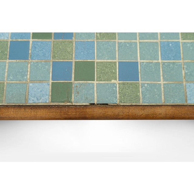 1960s Mid Century Mosaic Tile Top Low Coffee Table For Sale - Image 11 of 11