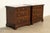 A beautiful pair of Georgian or Chippendale style three-drawer nightstands or bachelor chests In the manner of Baker...