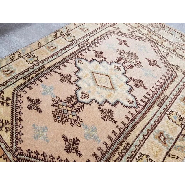 1960s Handknotted Vintage Wool Rug For Sale - Image 6 of 10