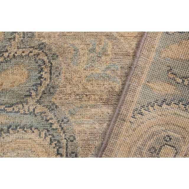 Gray Boho Chic Ziegler Grey/Blue Wool Runner Rug- 2'7'' X 19'2'' For Sale - Image 8 of 10