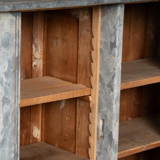 19th Century Large Swedish Pine Display Cabinet Bookcase For Sale - Image 9 of 10