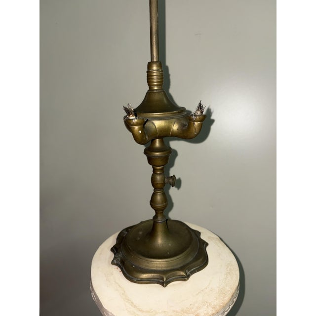 Vintage Oil Lamp in Brass, 1920 For Sale - Image 4 of 8