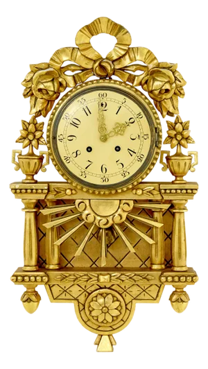 20th Century Rococo Revival Gilt Wall Clock from Westerstrand, 1950s