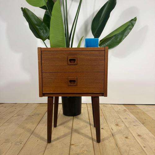 Vintage Danish Teak Bedside Table, 1960s For Sale - Image 3 of 8