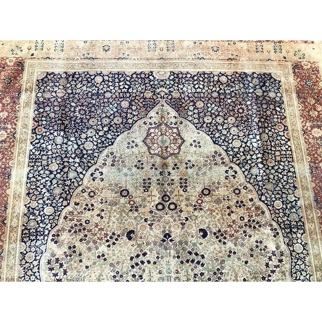 19th Century Vintage Haji Jalili Style Tabriz Rug For Sale In Los Angeles - Image 6 of 11